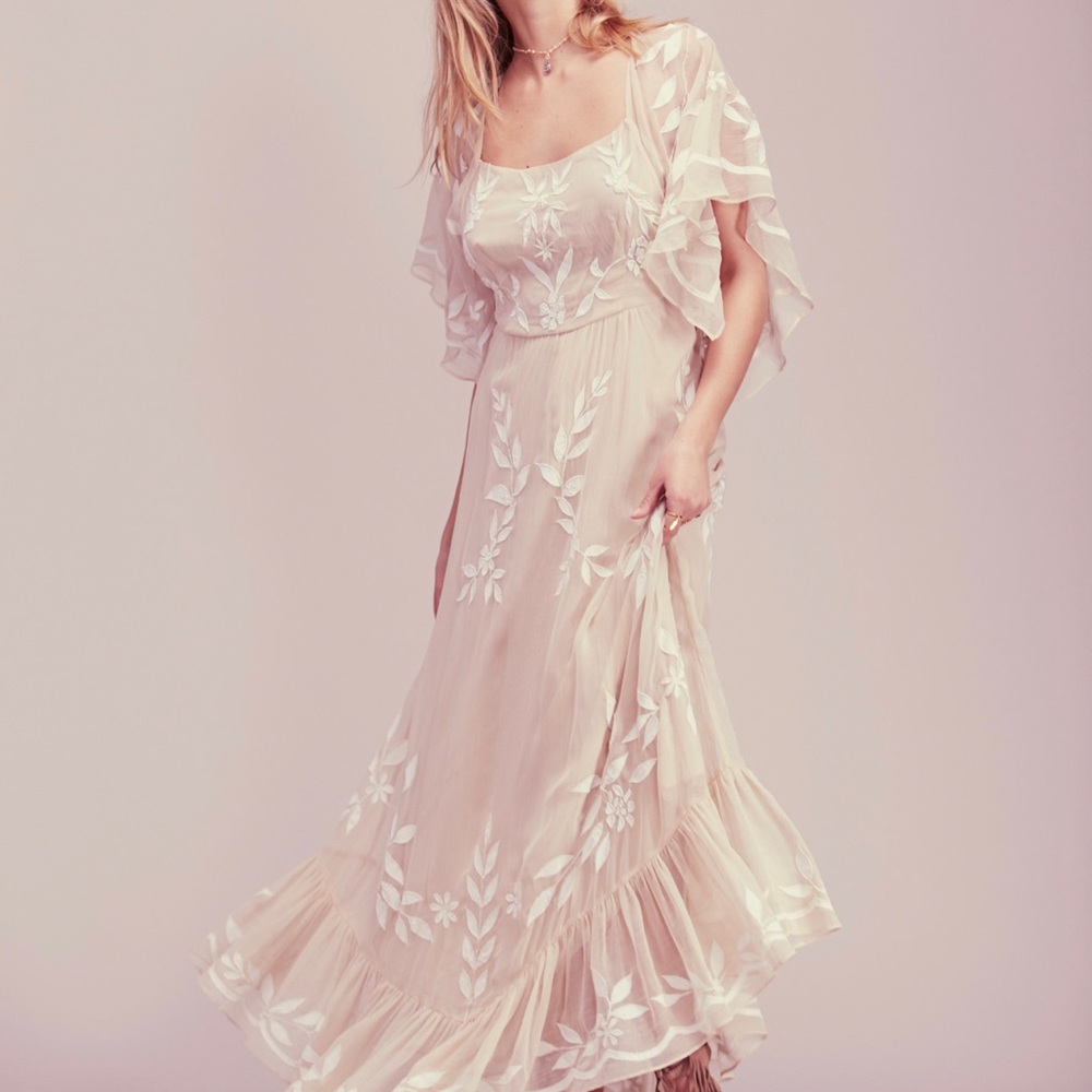 RARE free people enchanted forest maxi dress